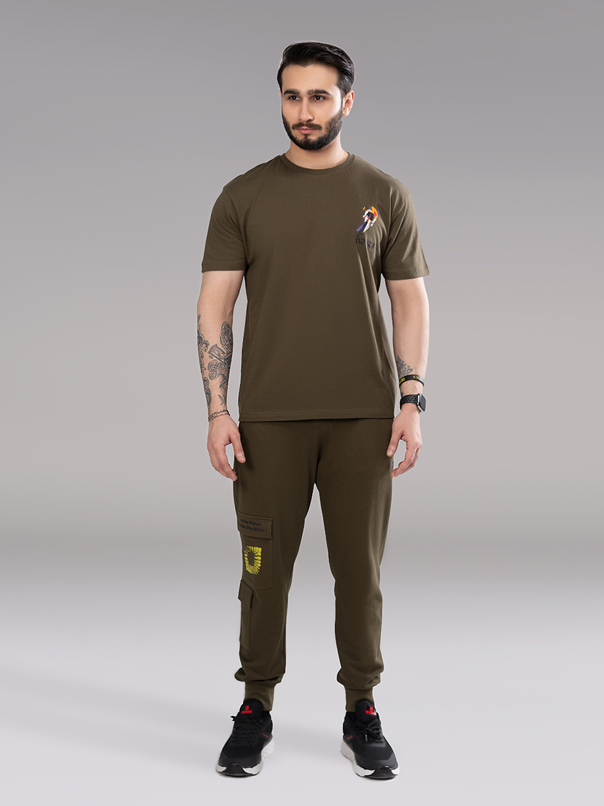 NA0478-OLIVE-Men Tee Shirt