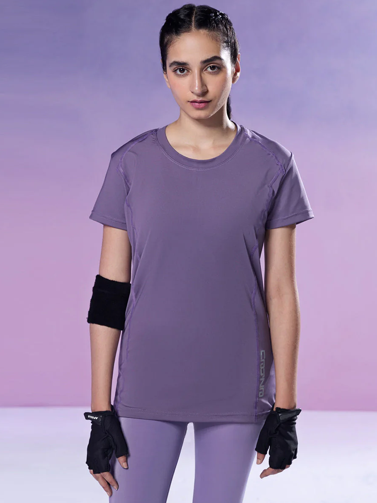 Another Mile Crew Neck Tee (NA0131)-PURPLE