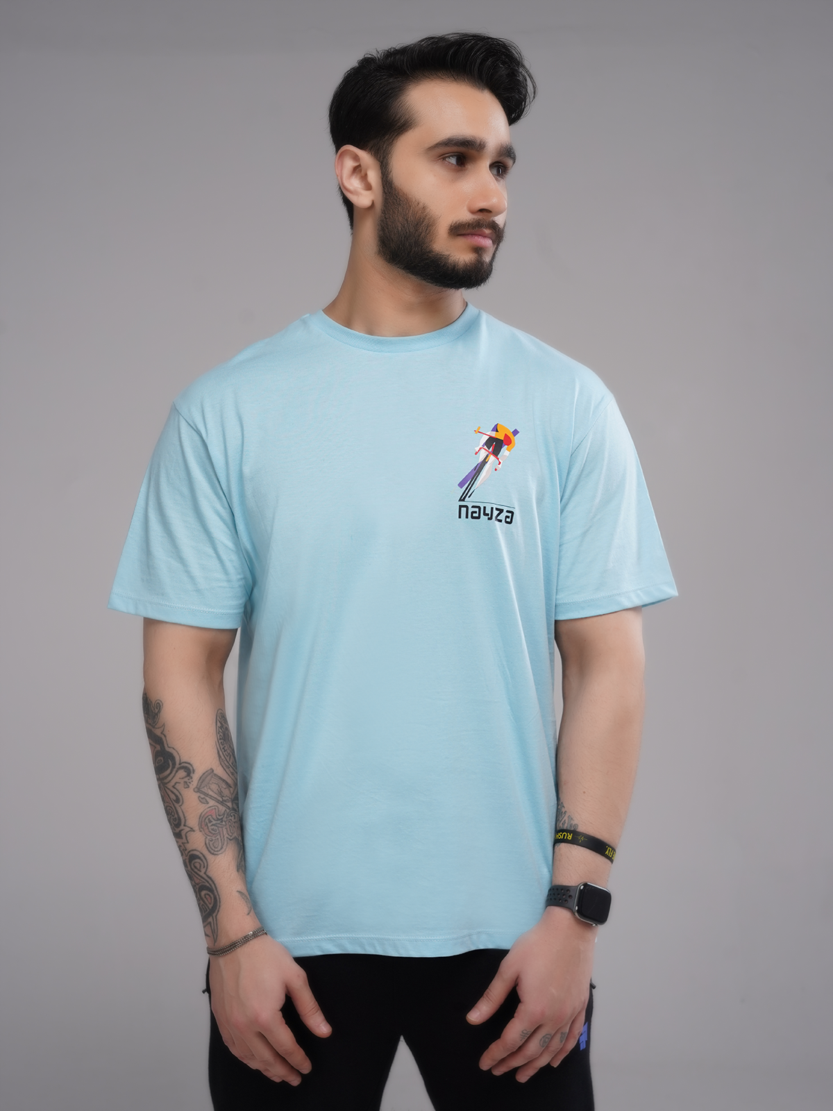 NA0478-SKY BLUE-Men Tee Shirt